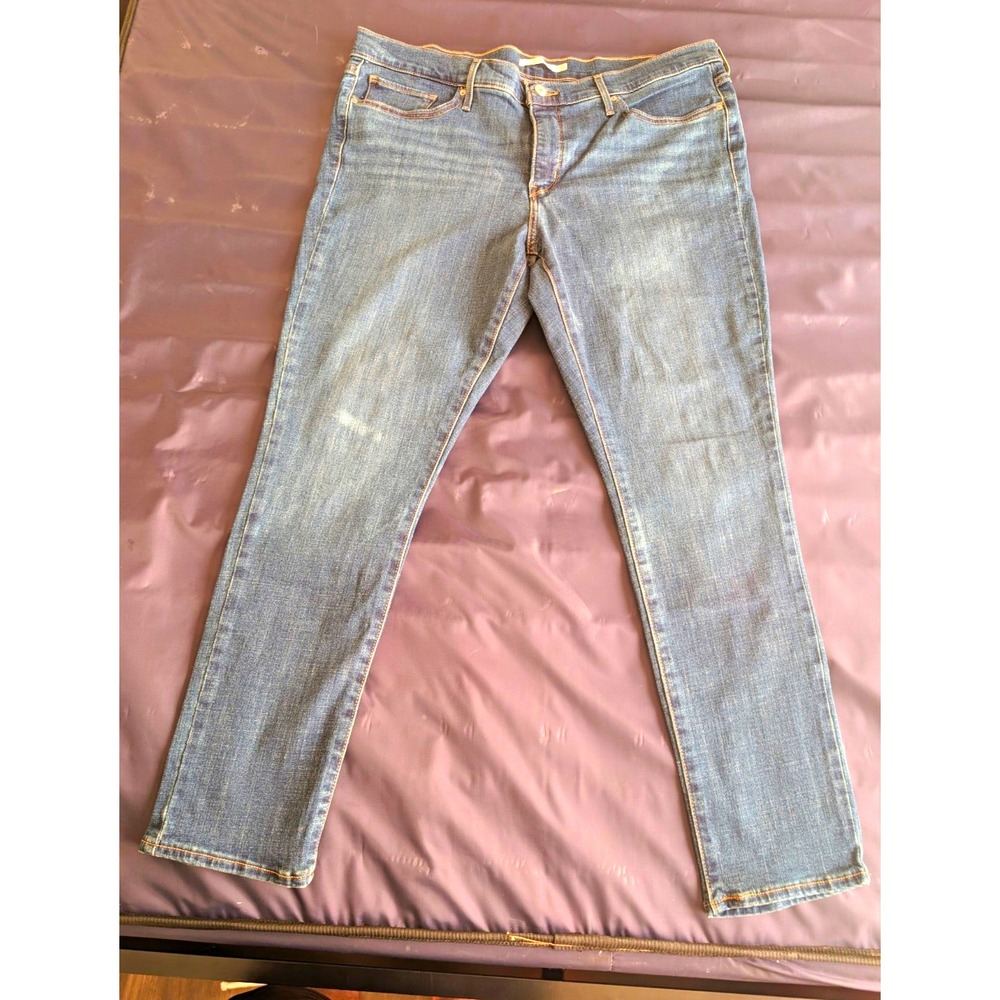 Levis 311 Shaping Skinny Jeans Medium Wash Blue Denim Pants Plus Size 34